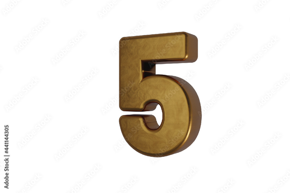 Digit number alphabet golden metallic glossy letter. 3d rendering illustration Digit number alphabet golden metallic glossy letter. 3d rendering illustration