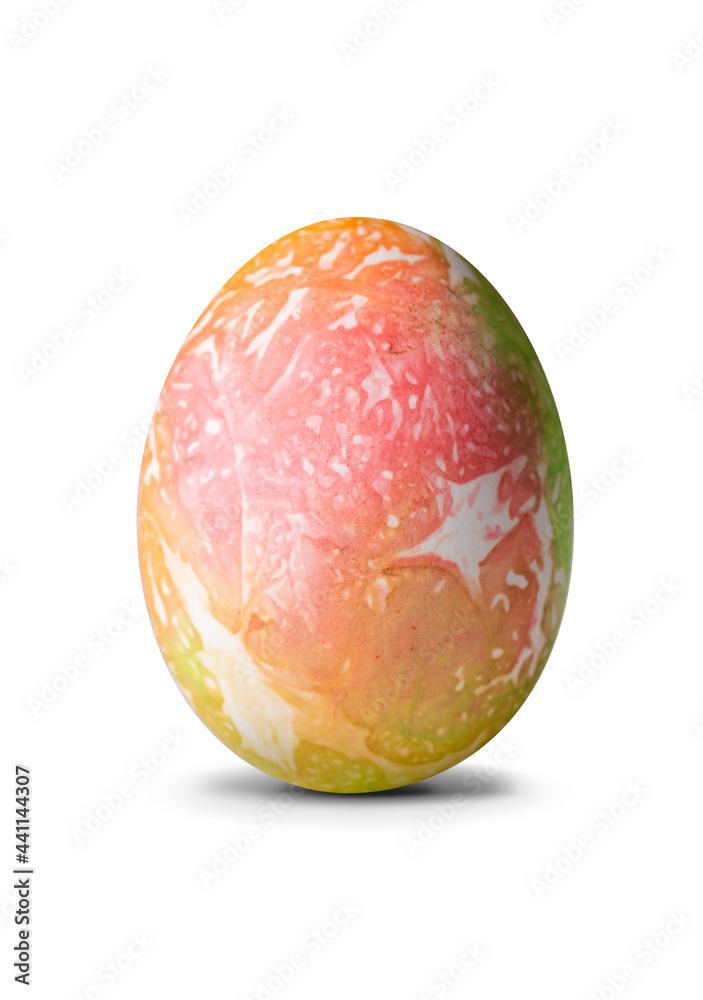 Colored egg with shadow on white background Colored egg with shadow on white background