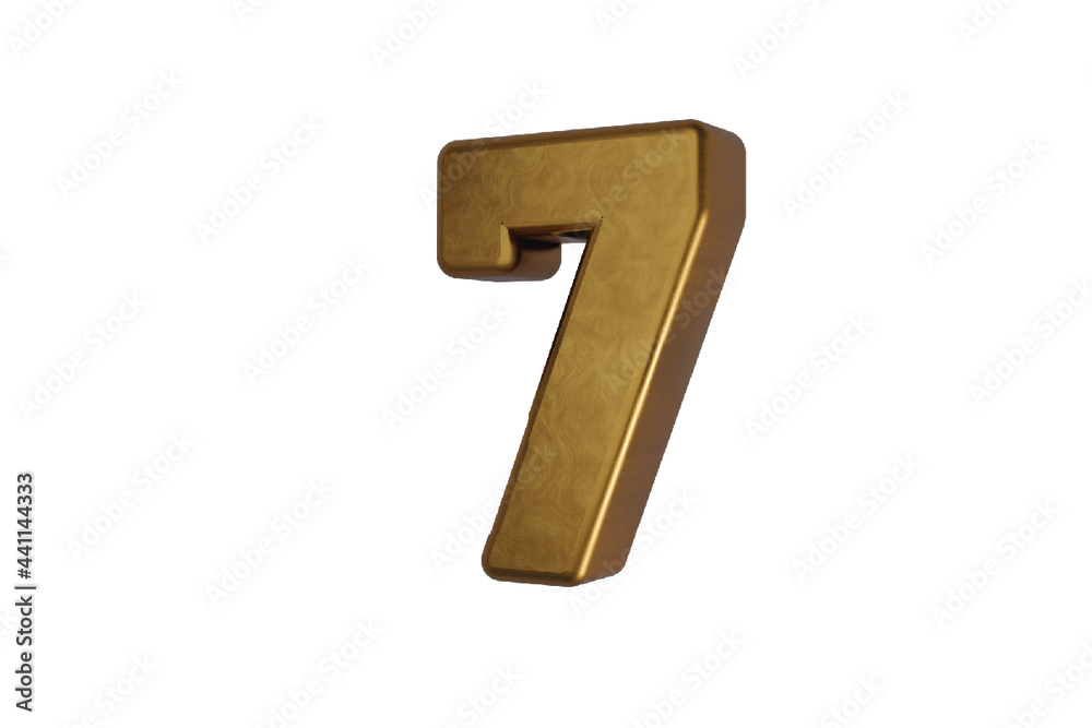 Digit number alphabet golden metallic glossy letter. 3d rendering illustration Digit number alphabet golden metallic glossy letter. 3d rendering illustration