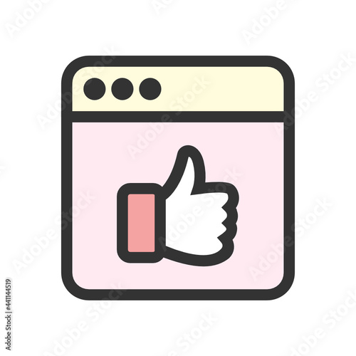 Like filled outline icon
