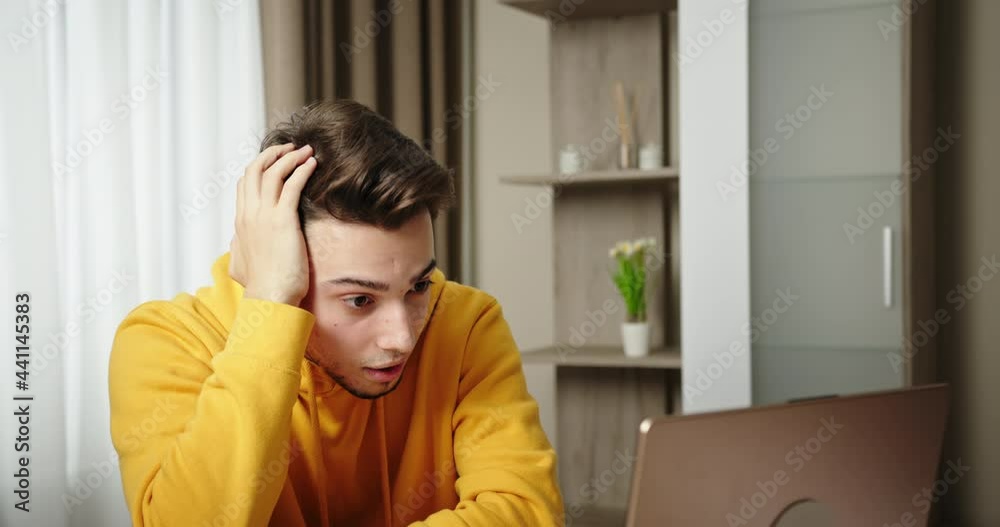 Young freelancer making mistake in project