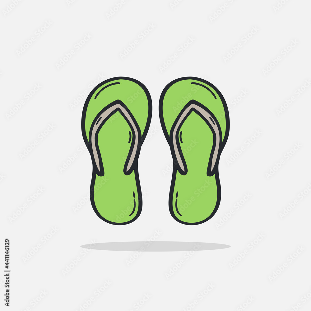 Hand drawn flip flops icon Design Template. vector sketch doodle illustration isolated on white background. Summer vacation and leisure symbol. Hand drawn flip flops icon Design Template. vector sketch doodle illustration isolated on white background. Summer vacation and leisure symbol.