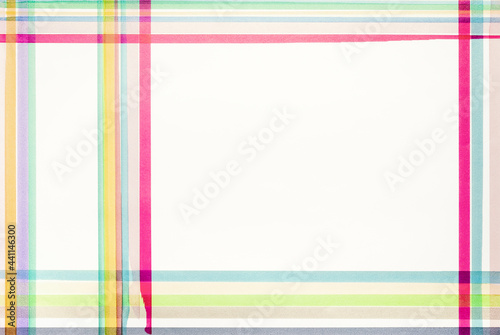 Close-up of colorful paper with lines, abstract