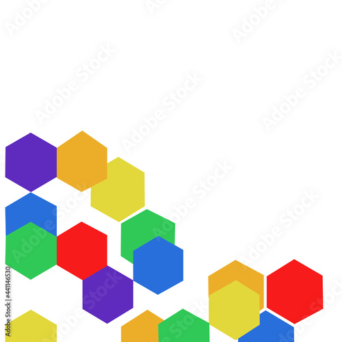 Colorful rainbow shapes illustration background graphic