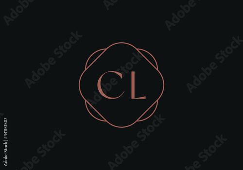 Initial letter CL logo design template