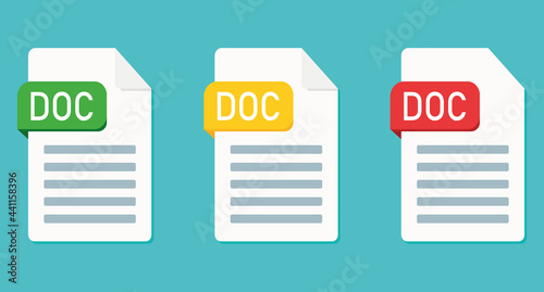 Text Document. Presentation page. Image of information in different formats.