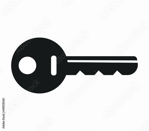 Black key icon. Home or safe access. Safety.