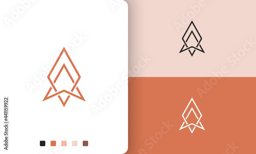 explorer or compass logo vector design with simple and modern style
