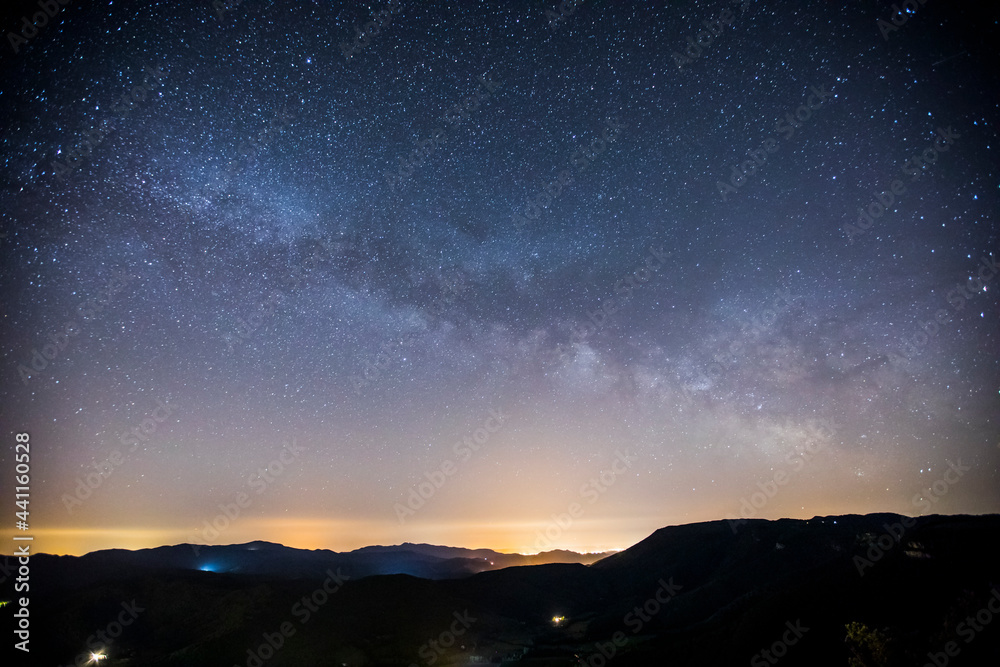 Milky way in Sant Miquel De Castello church, La Garrotxa, Spain Milky way in Sant Miquel De Castello church, La Garrotxa, Spain