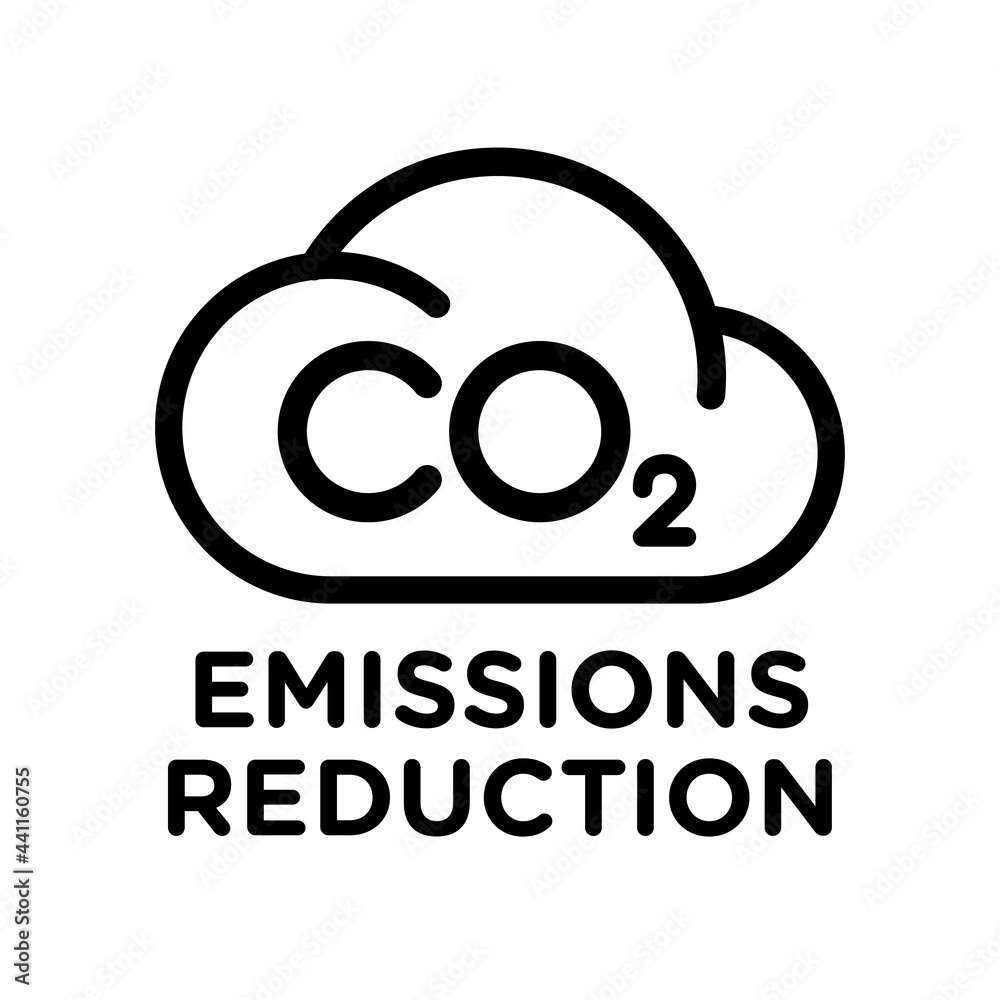 CO2 carbon emissions vector concept icon badge CO2 carbon emissions vector concept icon badge