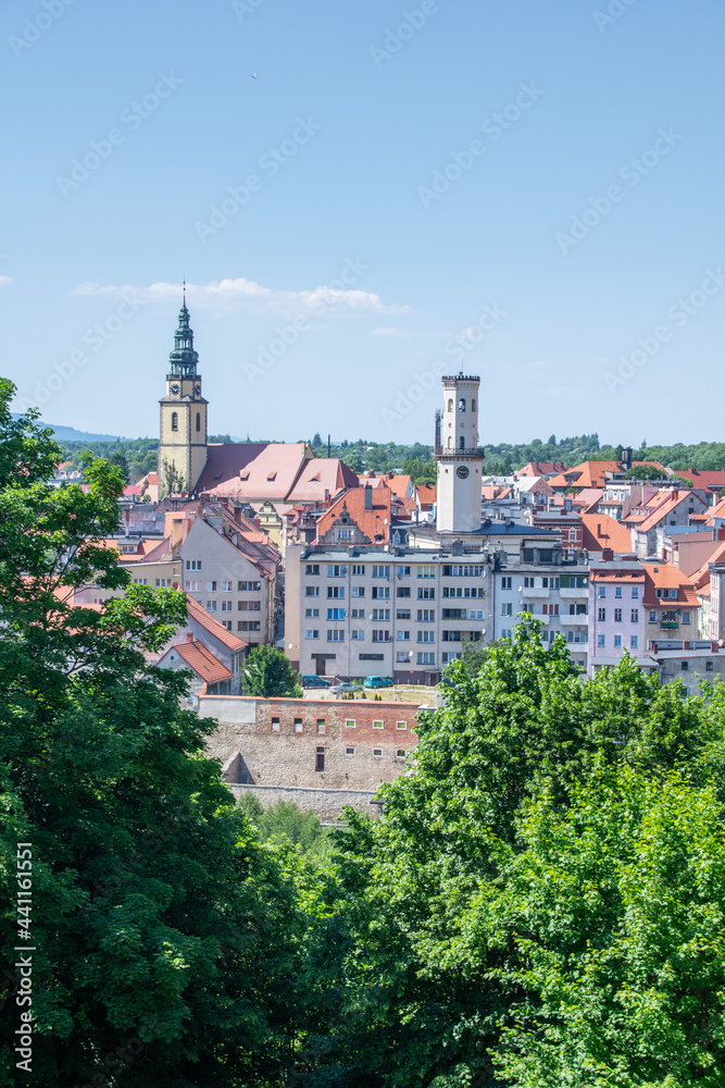 Historic town of Bystrzyca Klodzka in Lower Silesia in southern Poland 
