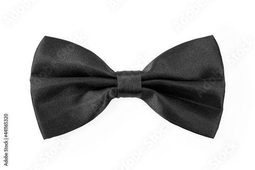 Black bow tie isolated on white