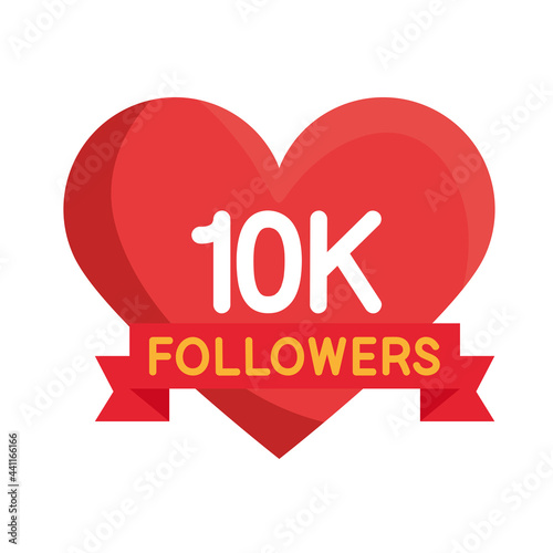 followers 10k in heart