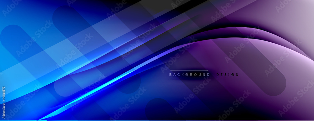 Abstract background. Shadow lines on bright shiny gradient background.