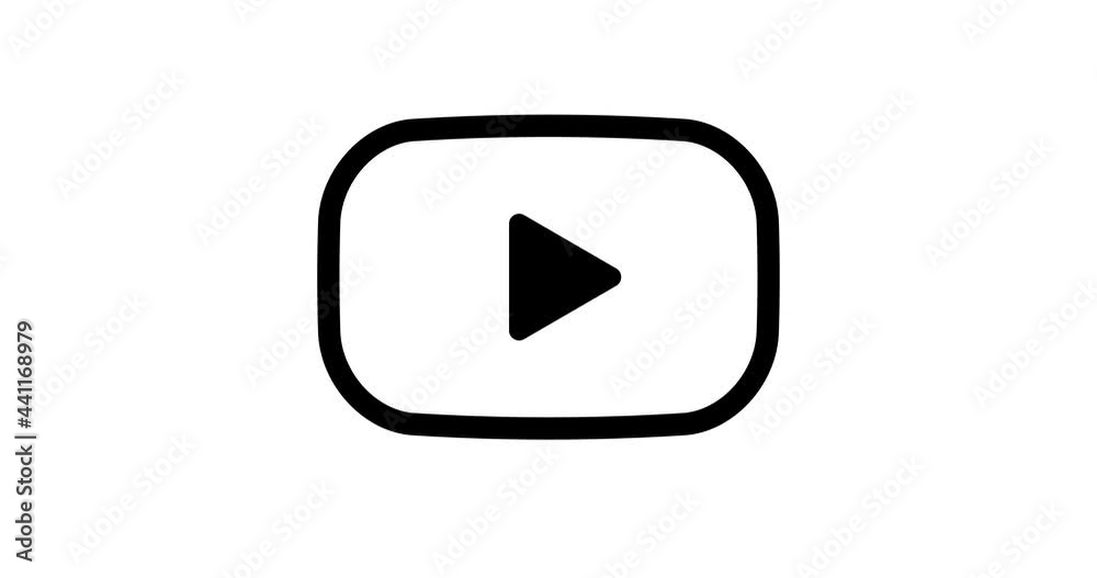 play button music icon video animation. animated play click start playing isolated play button music icon video animation. animated play click start playing isolated