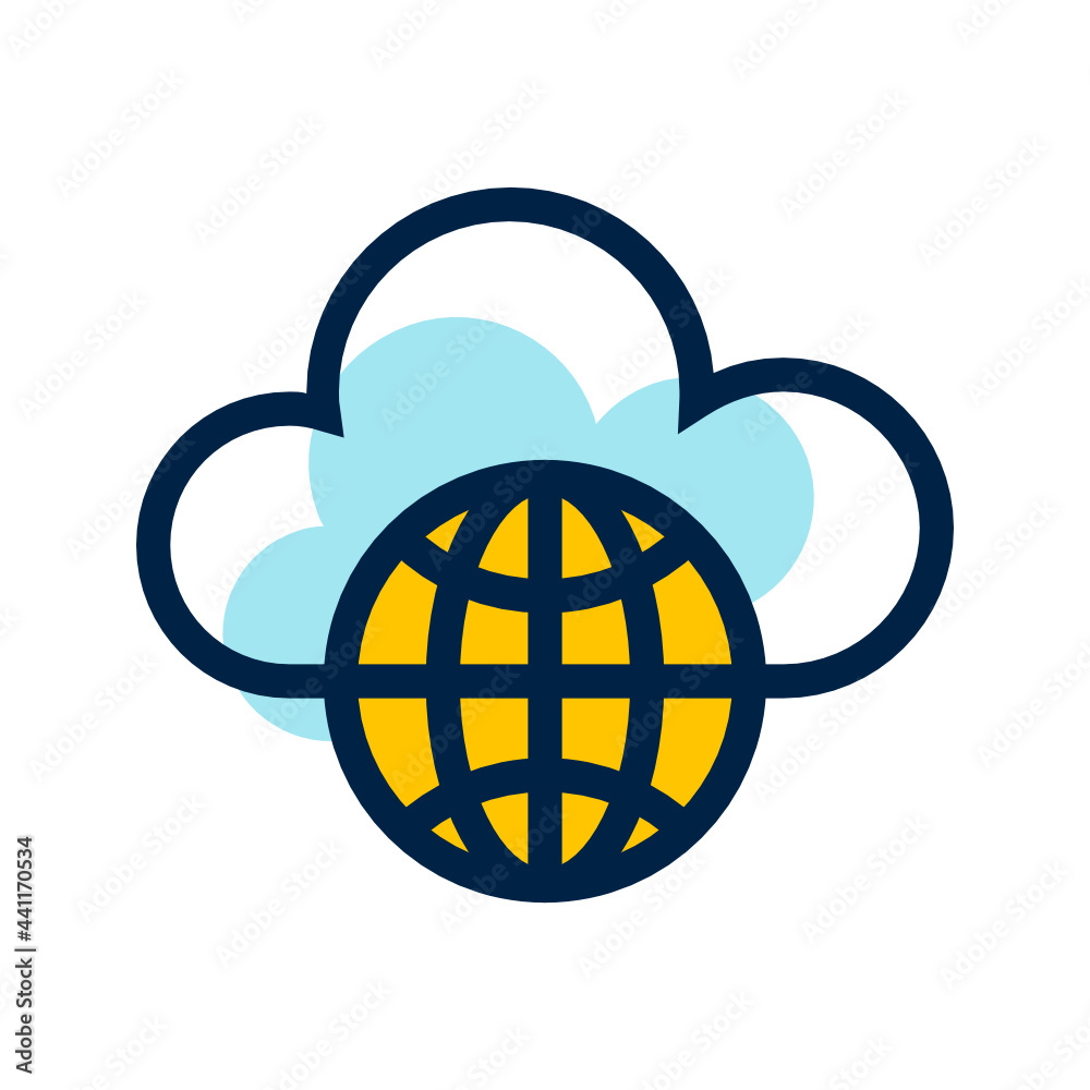 Public , Cloud Computing filled outline icon. Public , Cloud Computing filled outline icon.