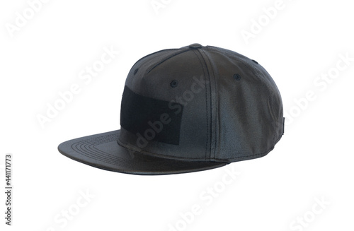 black baseball cap isolated