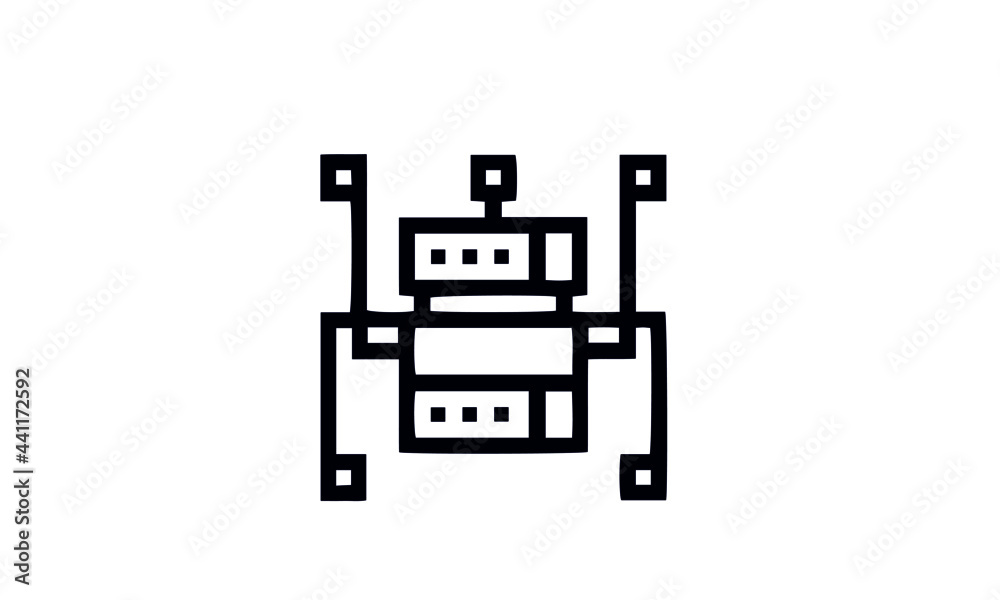 Data Analytics, Aggregation, Cloud Computing, Artificial Intelligence icon vector design Data Analytics, Aggregation, Cloud Computing, Artificial Intelligence icon vector design