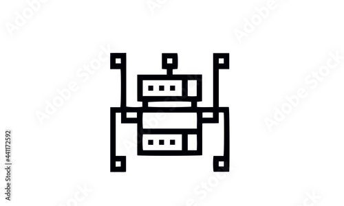 Data Analytics, Aggregation, Cloud Computing, Artificial Intelligence icon vector design 