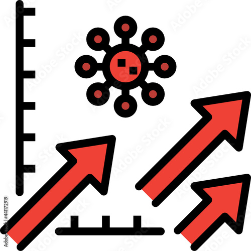statistic color outline icon