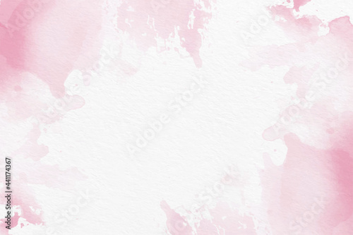 Abstract pink watercolor vector background. Grunge paint splash paper texture in pastel color. Light art ink aquarelle brush background
