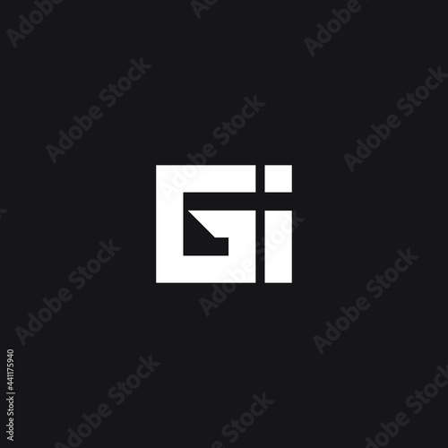 abstract gi letter logo icon symbol design for company,  business, real estate, etc. photo