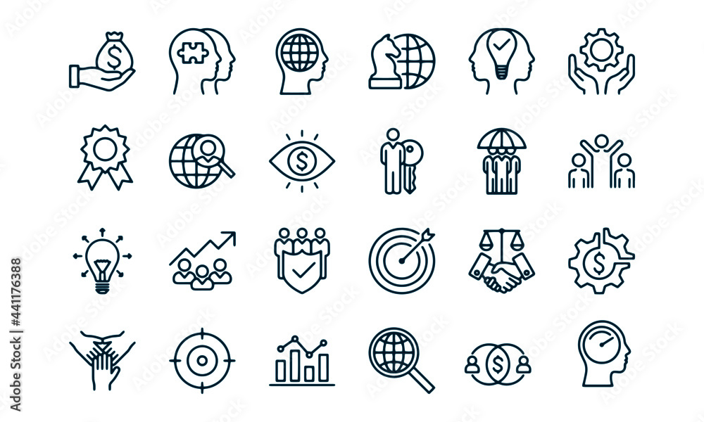 corporate Development Set Of Vector Icons corporate Development Set Of Vector Icons