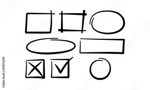Circle Checkmark Editing Drawn Lines vector design 