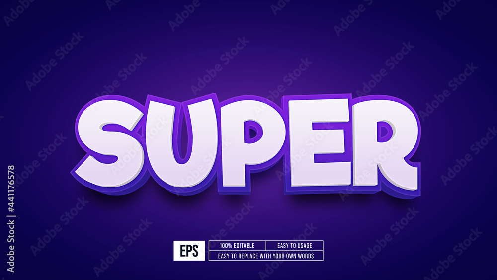 Obraz premium Super text effect, editable text style