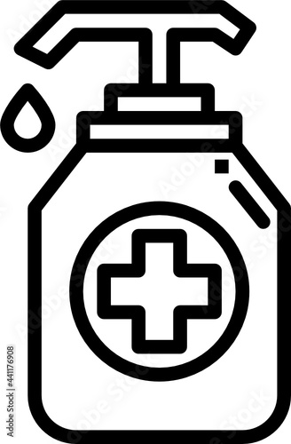 hand sanitizer outline icon