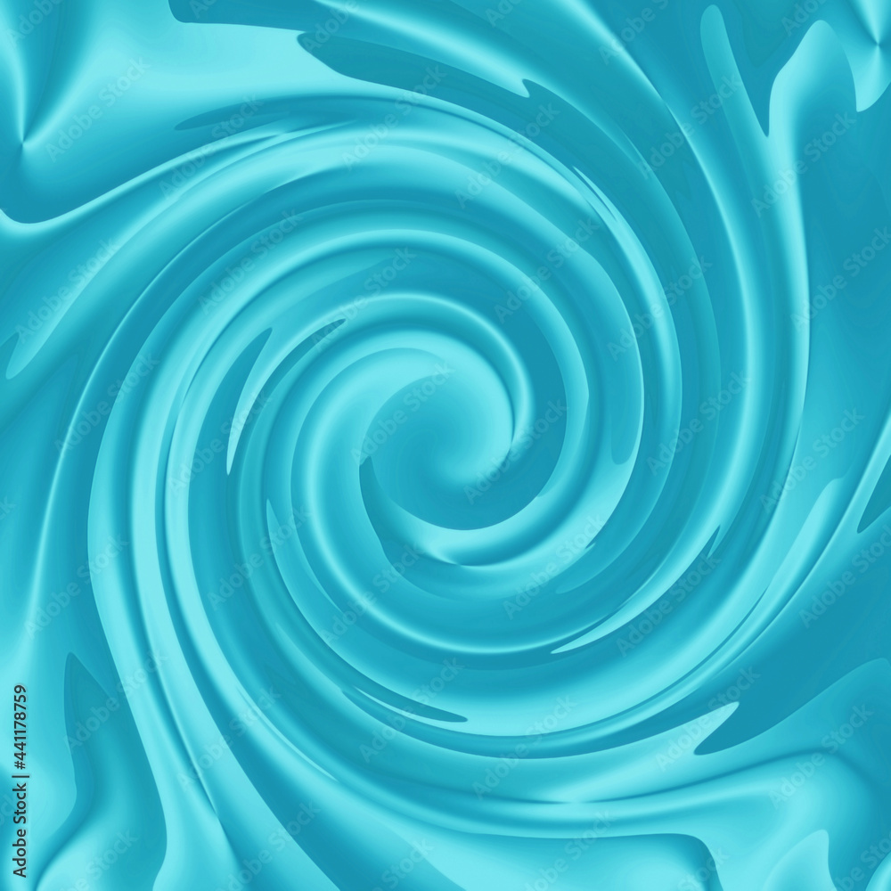 Illustration of gradient turquoise blue abstract spiral shape Illustration of gradient turquoise blue abstract spiral shape