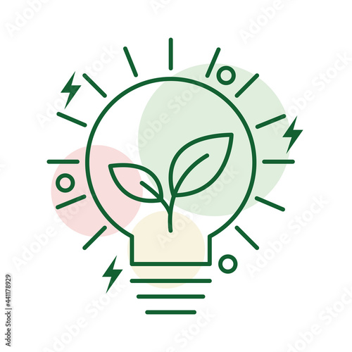 bulb and leafs energy