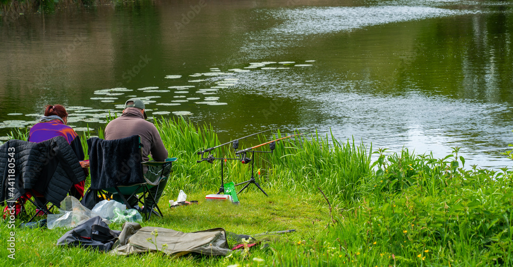 Spot of anglers beside a channel in the Netherlands
Spot of anglers beside a channel in the Netherlands