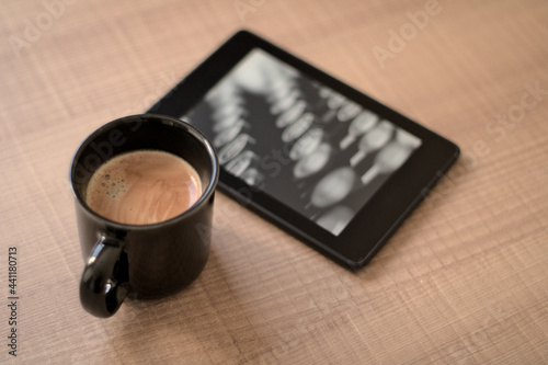 Book glass tablet kindle table office coffee
