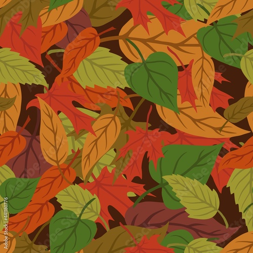 Foliage vintage seamless pattern