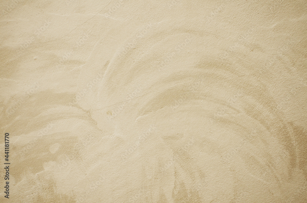 Obraz premium Random unevenness pattern plasterer texture background. Champagne beige cement plastered finishing concrete wall