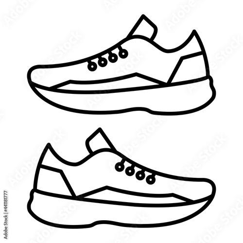 Vector Shoes Outline Icon Design