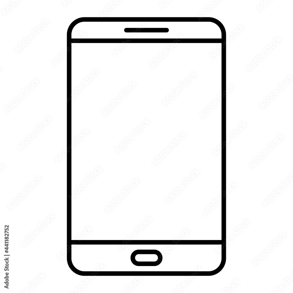 Vector Smart Phone Outline Icon Design Vector Smart Phone Outline Icon Design