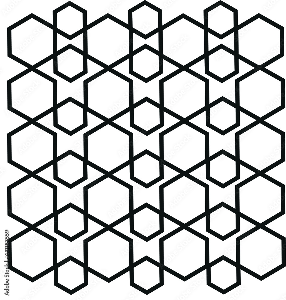 Formas geométricas em linhas em preto e branco Formas geométricas em linhas em preto e branco