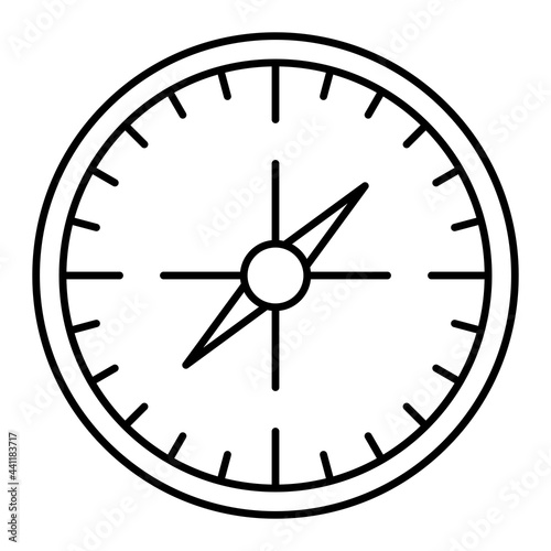 Vector Compass Outline Icon Design