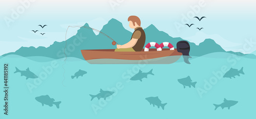 Summer template for banner, social media, greeting card. vector illustration