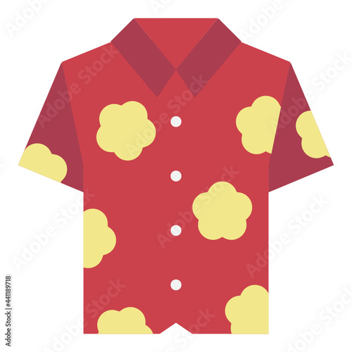 hawaiian flat icon