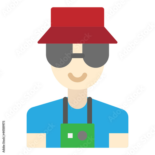 tourist flat icon