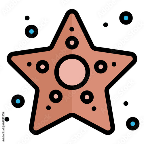 starfish line icon