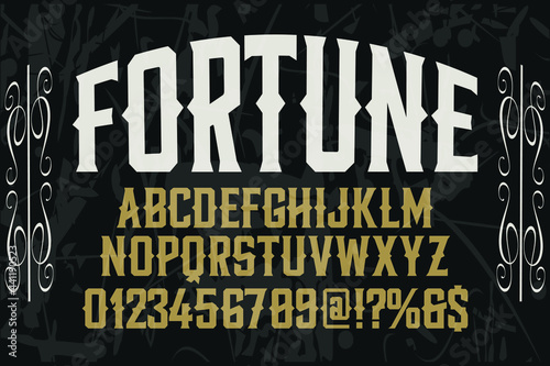 classic lettering, alphabet font, black style background,  typeface vector