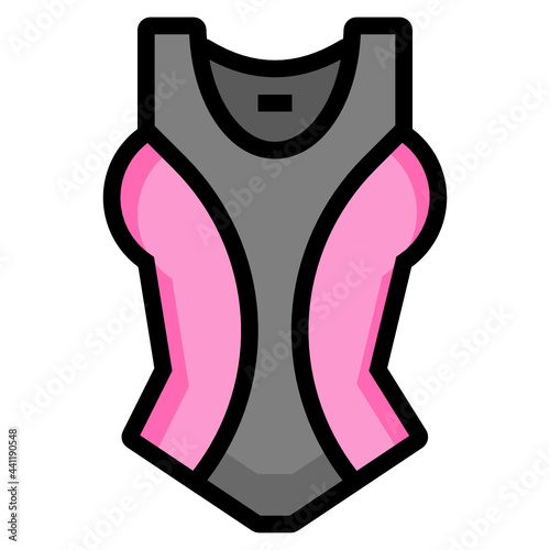 swimming suit line icon