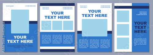 Business review brochure template. Conveying information. Flyer, booklet, leaflet print, cover design with copy space. Your text here. Vector layouts for magazines, annual reports, advertising posters