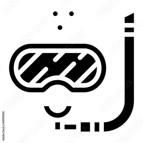 snorkel glyph icon