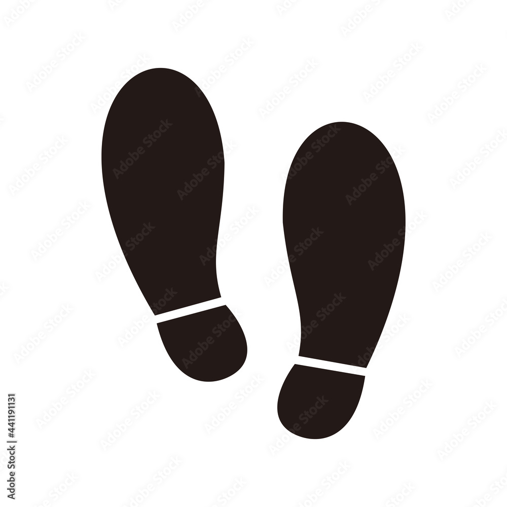 Shoe prints vector icon illustration Shoe prints vector icon illustration