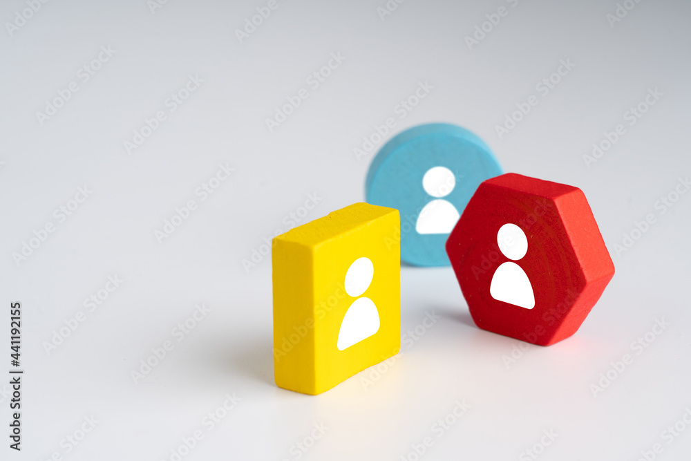 Business & HR icon on colorful jigsaw puzzle Business & HR icon on colorful jigsaw puzzle